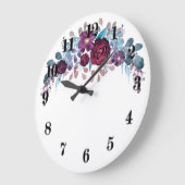 Waterverf bloem met  blauw grote klok (Hoek)