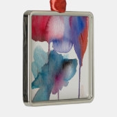 Waterverf bloem modern bloemontwerp metalen ornament (Rechts)