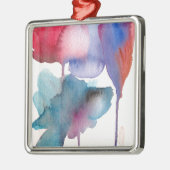 Waterverf bloem modern bloemontwerp metalen ornament (Links)