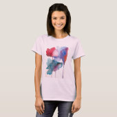 Waterverf bloem modern bloemontwerp t-shirt (Voorkant volledig)
