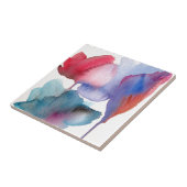 Waterverf bloem modern bloemontwerp tegeltje (Zijkant)