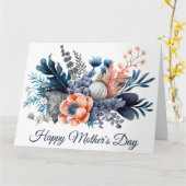 Waterverf Bloem Moederdag Kaart (Gele Bloem)