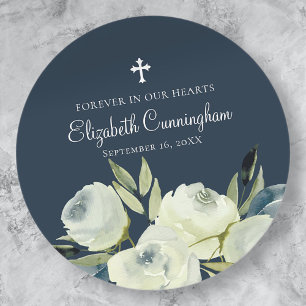 Waterverf bloem monumentaal bloem ronde sticker