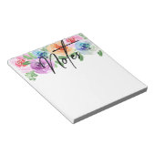 Waterverf bloem notitieblok (Schuin)