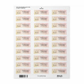 Waterverf Bloem Pot Retouradres Label (Full Sheet)