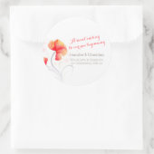 Waterverf bloem sinaasappel bruiloft snoep sticker (Tas)