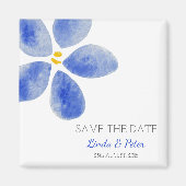 Waterverf bloem Sparen de datum trouwmagneet Magneet (Voorkant)
