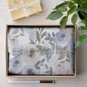 Waterverf Bloem Stof Blauw Bloem  Halsdoek Wrap Tissuepapier (Geschenk)