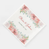 Waterverf Bloem Trouwservetten Servetten (Hoek)