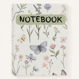 Waterverf bloem & vlinder Spiral Bound notitieboek