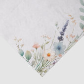 Waterverf Bloem Wilde Bloem Lente Bruiloft Tissuepapier (Detail)