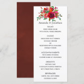 Waterverf Bloemachtig Trouwmenu Menu (Voorkant / Achterkant)