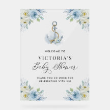Waterverf Bloemanker Nautische Baby Shower