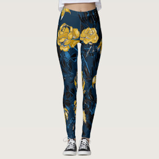 Waterverf bloemblaadjes:  patroon leggings