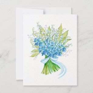 Waterverf bloemboeket briefkaart