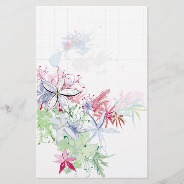 waterverf bloemen (Voorkant)