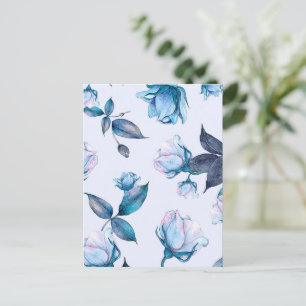 Waterverf bloemen 10 briefkaart