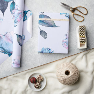 Waterverf bloemen 10 cadeaupapier