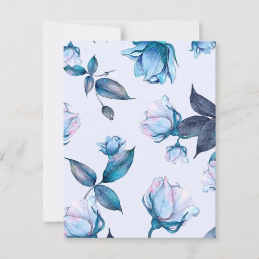 Waterverf bloemen 10 notitiekaartje (Voorkant)