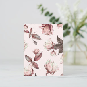 Waterverf bloemen 11 briefkaart