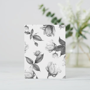 Waterverf bloemen 12 briefkaart