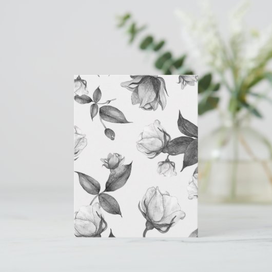Waterverf bloemen 12 briefkaart (Staand voorkant)