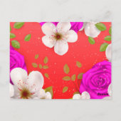 Waterverf bloemen 14 briefkaart (Achterkant)