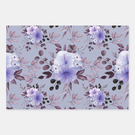 Waterverf bloemen 27 inpakpapier vel (Voorkant 2)