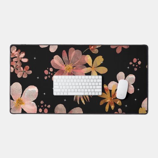 Waterverf bloemen 2 bureaumat (Keyboard & Muis)