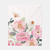 Waterverf bloemen 5 fleece deken (Voorkant)