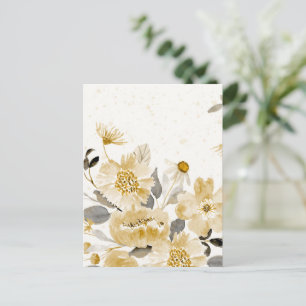 Waterverf bloemen 7 briefkaart
