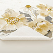 Waterverf bloemen 7 sherpa deken (3/4)