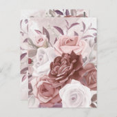 Waterverf bloemen 9 briefkaart (Voorkant / Achterkant)