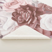 Waterverf bloemen 9 sherpa deken (3/4)