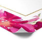 Waterverf bloemen Aangepaste liefdesquote afdrukke Poster (Hoek)