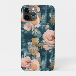 Waterverf Bloemen Abstract Patroon (3) iPhone 11 Pro Hoesje