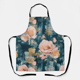  Waterverf Bloemen Abstract Patroon (3) Schort