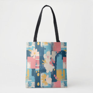 Waterverf Bloemen Abstract Patroon (5) Draagtas