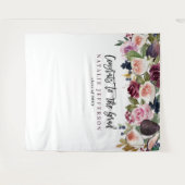 Waterverf Bloemen afstuderen Gefeliciteerd Modern Wandkleed (Voorkant (horizontaal))