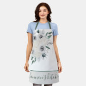 Waterverf Bloemen All-Over Print Schort (Gedragen)