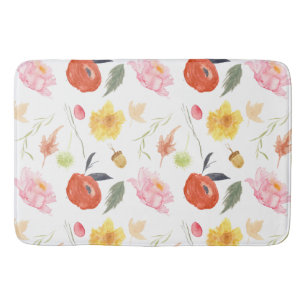 Waterverf Bloemen Badmat