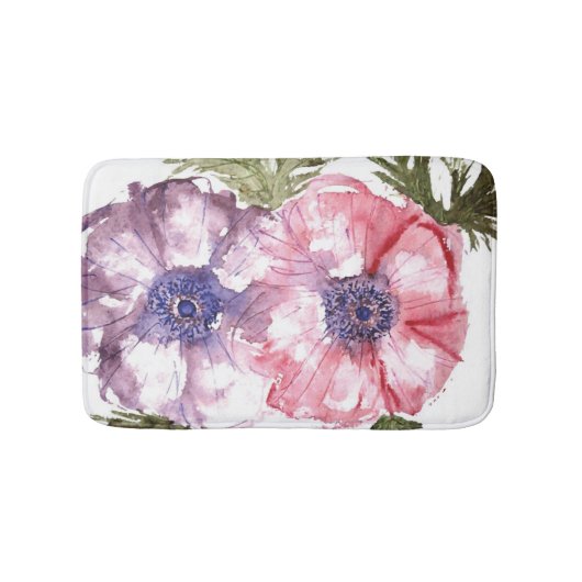Waterverf bloemen badmat (Voorkant)