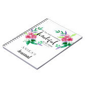 waterverf bloemen bijbel gepersonaliseerd chic notitieboek (Linkerzijde)