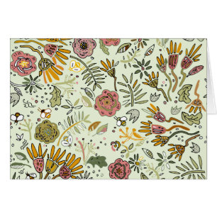 Waterverf Bloemen Bijen Elegant Modern