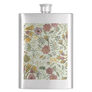 Waterverf Bloemen Bijen Elegant Modern Flacon