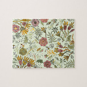 Waterverf Bloemen Bijen Elegant Modern Legpuzzel
