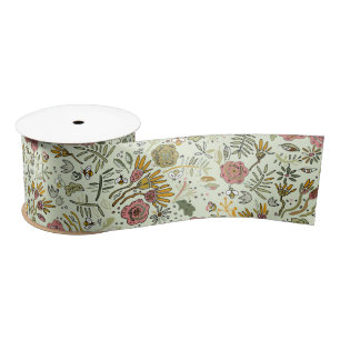 Waterverf Bloemen Bijen Elegant Modern Lint