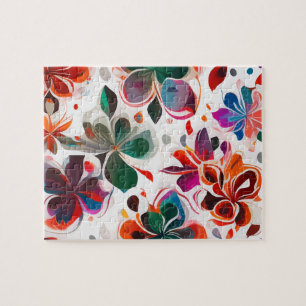 Waterverf Bloemen Bloemen Bloemen Patroon Legpuzzel