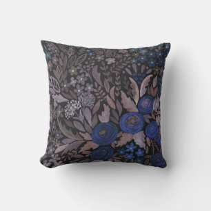 Waterverf bloemen bloemen roos bruin kussen