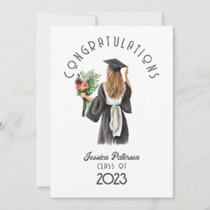 Waterverf Bloemen Blond Meisje Gefeliciteerd